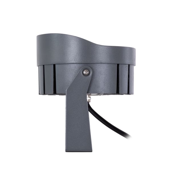 GLOBOSTAR® FLOODNIGMA 90377 Προβολέας Σποτ Wall Washer με Αντιθαμβωτική Γρίλια LED 24W 2040lm 30° DC 24V Αδιάβροχο IP65 Ultra Θερμό Λευκό 2200K Dimmable - Bridgelux SMD Chip - Γκρι Ανθρακί - Μ15 x Π15 x Υ9.1cm - 3 Χρόνια Εγγύηση