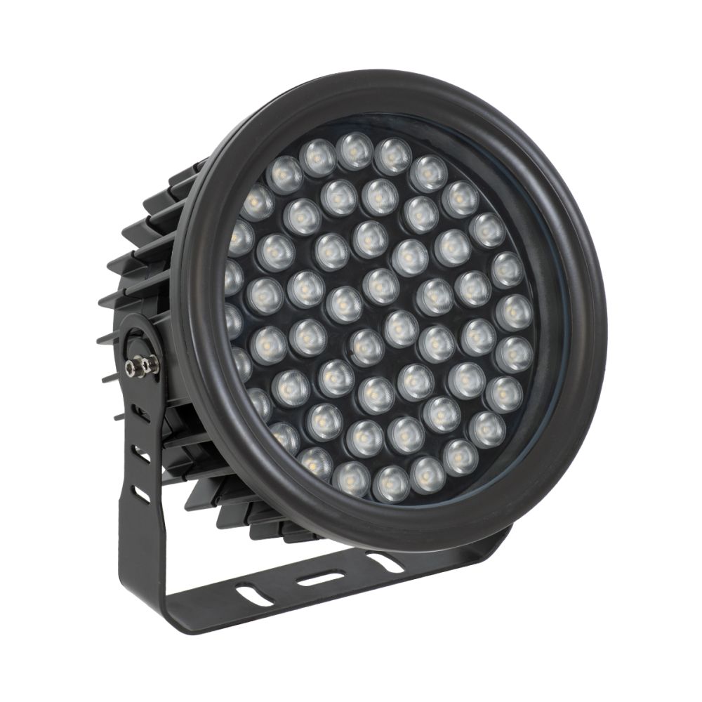 GLOBOSTAR® FLOODNEVA 90397 Προβολέας Σποτ Wall Washer LED 54W 4590lm 30° DC 24V Αδιάβροχο IP65 Ultra Θερμό Λευκό 2200K Dimmable - Bridgelux SMD Chip - Μαύρο - Μ24.5 x Π24.5 x Υ14.7cm - 3 Χρόνια Εγγύηση