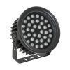 GLOBOSTAR® FLOODNEVA 90400 Προβολέας Σποτ Wall Washer LED 72W 6120lm 30° DC 24V Αδιάβροχο IP65 Πολύχρωμο RGBW Dimmable DMX512 - Bridgelux SMD Chip - Μαύρο - Μ24.5 x Π24.5 x Υ14.7cm - 3 Χρόνια Εγγύηση