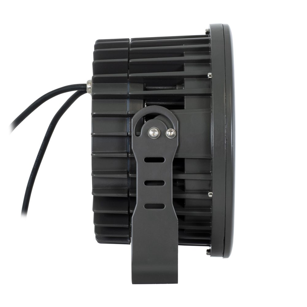 GLOBOSTAR® FLOODNEVA 90400 Προβολέας Σποτ Wall Washer LED 72W 6120lm 30° DC 24V Αδιάβροχο IP65 Πολύχρωμο RGBW Dimmable DMX512 - Bridgelux SMD Chip - Μαύρο - Μ24.5 x Π24.5 x Υ14.7cm - 3 Χρόνια Εγγύηση