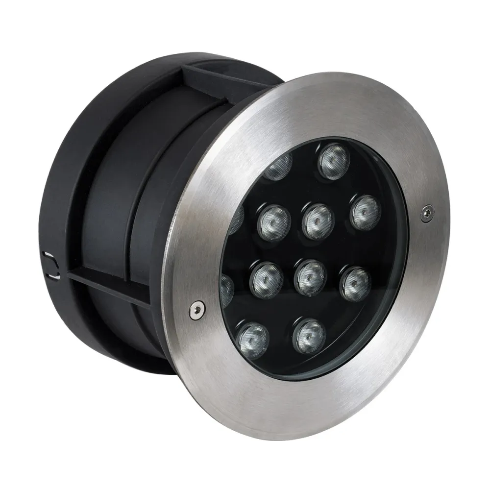 GloboStar® UNDERWATER-GUNE 90405 Υποβρύχιο Χωνευτό Φωτιστικό Σποτ Ειδικό για Σιντριβάνια LED 12W 1200lm 60° DC 24V Αδιάβροχο IP68 Φ10 x Υ7.5cm Ψυχρό Λευκό 6000K - Ανοξείδωτο Ατσάλι - 3 Χρόνια Εγγύηση