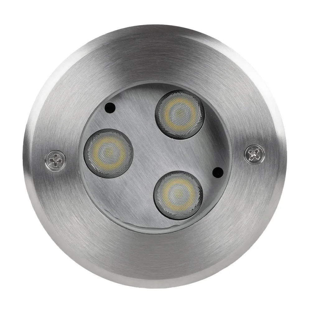 GLOBOSTAR® UNDERWATERHUNI 90415 Υποβρύχιο Χωνευτό Σποτ για Σιντριβάνια/Πισίνες LED 3W 300lm 30° DC 24V Αδιάβροχο IP68 Ψυχρό Λευκό 6000K Dimmable - Bridgelux SMD Chip - Ανοξείδωτο Ατσάλι SS304 - Μ10 x Π10 x Υ7.5cm / Q9cm - 3 Χρόνια Εγγύηση