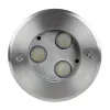 GLOBOSTAR® UNDERWATERHUNI 90415 Υποβρύχιο Χωνευτό Σποτ για Σιντριβάνια/Πισίνες LED 3W 300lm 30° DC 24V Αδιάβροχο IP68 Ψυχρό Λευκό 6000K Dimmable - Bridgelux SMD Chip - Ανοξείδωτο Ατσάλι SS304 - Μ10 x Π10 x Υ7.5cm / Q9cm - 3 Χρόνια Εγγύηση