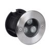 GLOBOSTAR® UNDERWATERHUNI 90416 Υποβρύχιο Χωνευτό Σποτ για Σιντριβάνια/Πισίνες LED 3W 300lm 30° DC 24V Αδιάβροχο IP68 Πολύχρωμο RGBW Dimmable DMX512 - Bridgelux SMD Chip - Ανοξείδωτο Ατσάλι SS304 - Μ10 x Π10 x Υ7.5cm / Q9.5 - 3 Χρόνια Εγγύηση