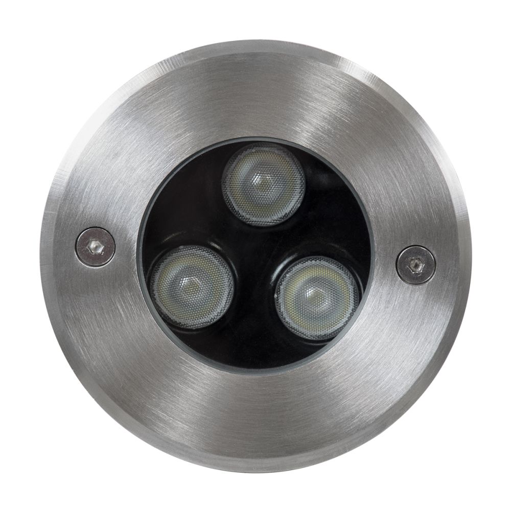 GLOBOSTAR® UNDERWATERHUNI 90416 Υποβρύχιο Χωνευτό Σποτ για Σιντριβάνια/Πισίνες LED 3W 300lm 30° DC 24V Αδιάβροχο IP68 Πολύχρωμο RGBW Dimmable DMX512 - Bridgelux SMD Chip - Ανοξείδωτο Ατσάλι SS304 - Μ10 x Π10 x Υ7.5cm / Q9.5 - 3 Χρόνια Εγγύηση