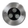 GLOBOSTAR® UNDERWATERHUNI 90416 Υποβρύχιο Χωνευτό Σποτ για Σιντριβάνια/Πισίνες LED 3W 300lm 30° DC 24V Αδιάβροχο IP68 Πολύχρωμο RGBW Dimmable DMX512 - Bridgelux SMD Chip - Ανοξείδωτο Ατσάλι SS304 - Μ10 x Π10 x Υ7.5cm / Q9.5 - 3 Χρόνια Εγγύηση