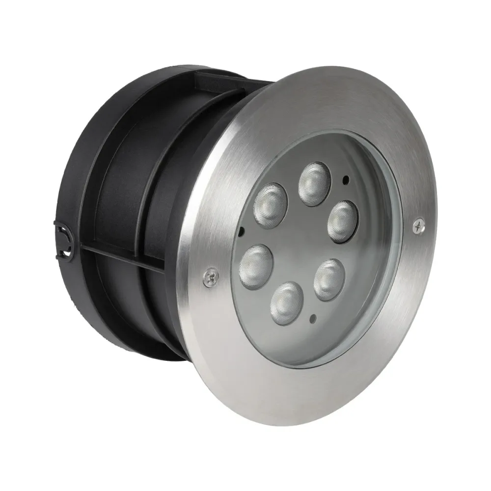 GLOBOSTAR® UNDERWATERYUNI 90417 Υποβρύχιο Χωνευτό Σποτ για Σιντριβάνια/Πισίνες LED 6W 540lm 30° DC 24V Αδιάβροχο IP68 Θερμό Λευκό 2700K Dimmable - Bridgelux SMD Chip - Ανοξείδωτο Ατσάλι SS304 - Μ14.6 x Π14.6 x Υ9cm / Q13.3cm - 3 Χρόνια Εγγύηση