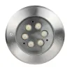 GLOBOSTAR® UNDERWATERYUNI 90417 Υποβρύχιο Χωνευτό Σποτ για Σιντριβάνια/Πισίνες LED 6W 540lm 30° DC 24V Αδιάβροχο IP68 Θερμό Λευκό 2700K Dimmable - Bridgelux SMD Chip - Ανοξείδωτο Ατσάλι SS304 - Μ14.6 x Π14.6 x Υ9cm / Q13.3cm - 3 Χρόνια Εγγύηση
