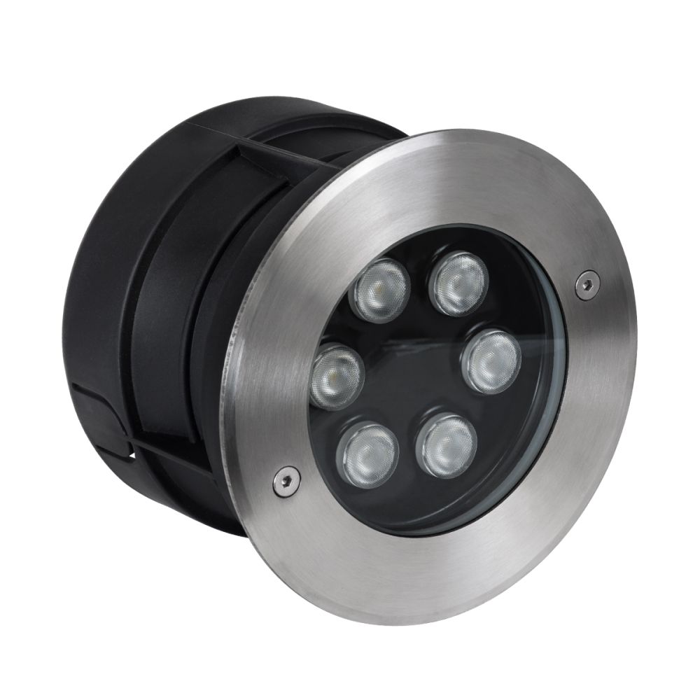 GLOBOSTAR® UNDERWATERYUNI 90419 Υποβρύχιο Χωνευτό Σποτ για Σιντριβάνια/Πισίνες LED 6W 600lm 30° DC 24V Αδιάβροχο IP68 Πολύχρωμο RGBW Dimmable DMX512 - Bridgelux SMD Chip - Ανοξείδωτο Ατσάλι SS304 - Μ15 x Π15 x Υ10cm / Q14cm - 3 Χρόνια Εγγύηση