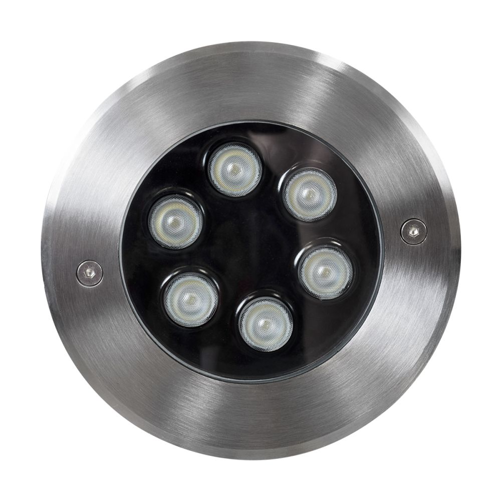 GLOBOSTAR® UNDERWATERYUNI 90419 Υποβρύχιο Χωνευτό Σποτ για Σιντριβάνια/Πισίνες LED 6W 600lm 30° DC 24V Αδιάβροχο IP68 Πολύχρωμο RGBW Dimmable DMX512 - Bridgelux SMD Chip - Ανοξείδωτο Ατσάλι SS304 - Μ15 x Π15 x Υ10cm / Q14cm - 3 Χρόνια Εγγύηση
