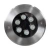 GLOBOSTAR® UNDERWATERYUNI 90419 Υποβρύχιο Χωνευτό Σποτ για Σιντριβάνια/Πισίνες LED 6W 600lm 30° DC 24V Αδιάβροχο IP68 Πολύχρωμο RGBW Dimmable DMX512 - Bridgelux SMD Chip - Ανοξείδωτο Ατσάλι SS304 - Μ15 x Π15 x Υ10cm / Q14cm - 3 Χρόνια Εγγύηση