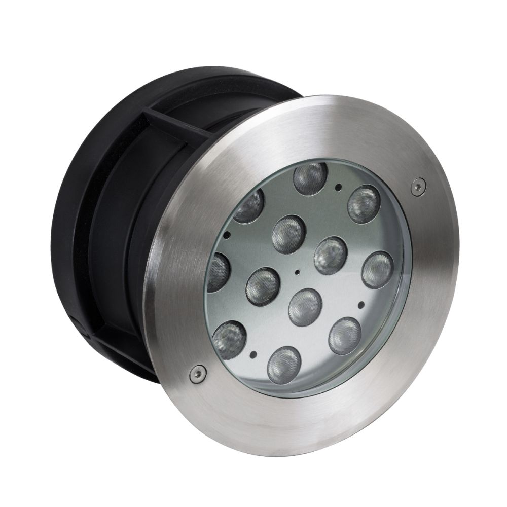 GLOBOSTAR® UNDERWATERTUNI 90421 Υποβρύχιο Χωνευτό Σποτ για Σιντριβάνια/Πισίνες LED 12W 1200lm 30° DC 24V Αδιάβροχο IP68 Ψυχρό Λευκό 6000K Dimmable - Bridgelux SMD Chip - Ανοξείδωτο Ατσάλι SS304 - Μ18 X Π18 x Υ11cm / Q17.5 - 3 Χρόνια Εγγύηση