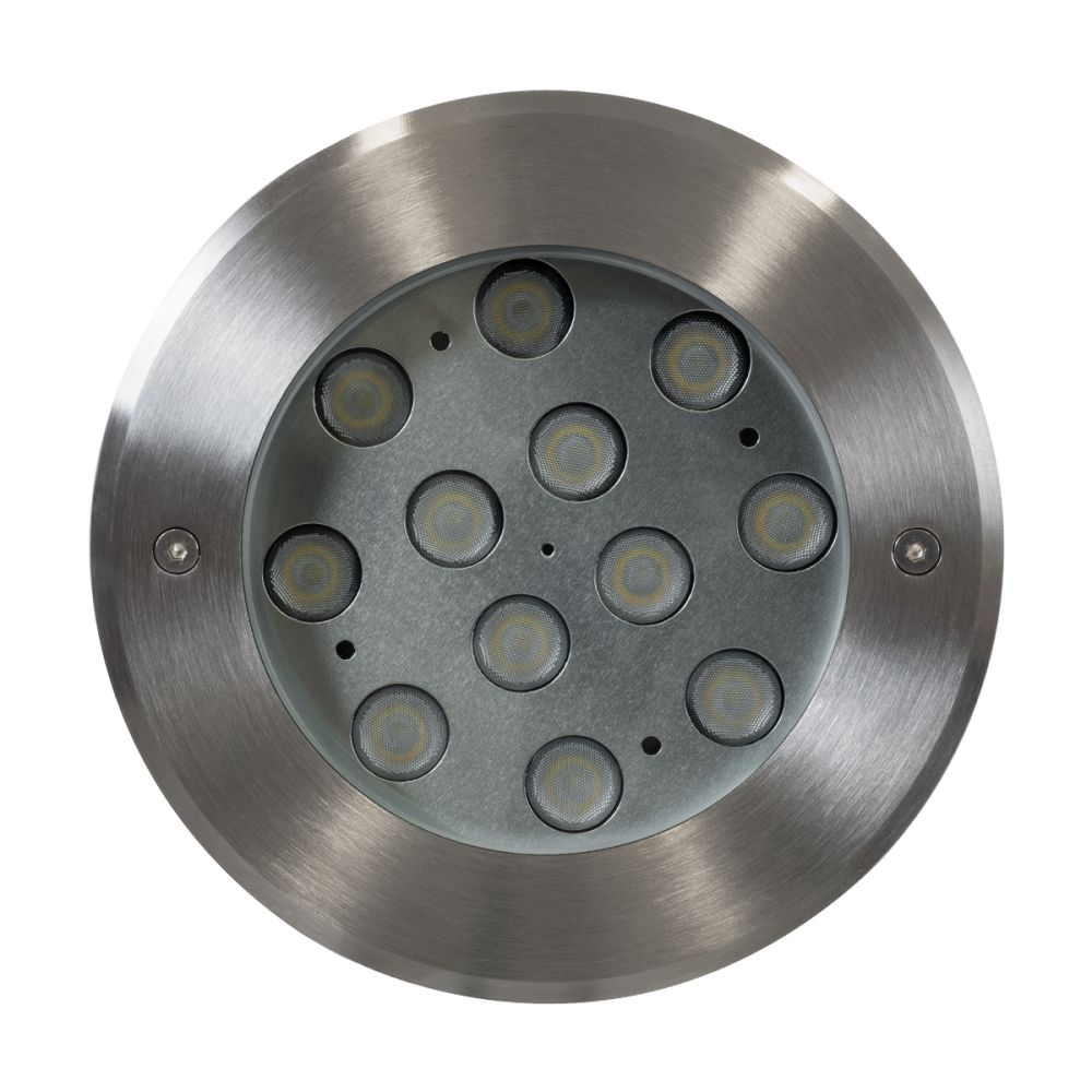 GLOBOSTAR® UNDERWATERTUNI 90421 Υποβρύχιο Χωνευτό Σποτ για Σιντριβάνια/Πισίνες LED 12W 1200lm 30° DC 24V Αδιάβροχο IP68 Ψυχρό Λευκό 6000K Dimmable - Bridgelux SMD Chip - Ανοξείδωτο Ατσάλι SS304 - Μ18 X Π18 x Υ11cm / Q17.5 - 3 Χρόνια Εγγύηση