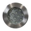 GLOBOSTAR® UNDERWATERTUNI 90421 Υποβρύχιο Χωνευτό Σποτ για Σιντριβάνια/Πισίνες LED 12W 1200lm 30° DC 24V Αδιάβροχο IP68 Ψυχρό Λευκό 6000K Dimmable - Bridgelux SMD Chip - Ανοξείδωτο Ατσάλι SS304 - Μ18 X Π18 x Υ11cm / Q17.5 - 3 Χρόνια Εγγύηση
