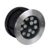 GLOBOSTAR® UNDERWATERTUNI 90422 Υποβρύχιο Χωνευτό Σποτ για Σιντριβάνια/Πισίνες LED 12W 1200lm 30° DC 24V Αδιάβροχο IP68 Πολύχρωμο RGBW Dimmable DMX512 - Bridgelux SMD Chip - Ανοξείδωτο Ατσάλι SS304 - Μ18 x Π18 x Υ11cm / Q17.5 - 3 Χρόνια Εγγύηση