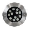 GLOBOSTAR® UNDERWATERTUNI 90422 Υποβρύχιο Χωνευτό Σποτ για Σιντριβάνια/Πισίνες LED 12W 1200lm 30° DC 24V Αδιάβροχο IP68 Πολύχρωμο RGBW Dimmable DMX512 - Bridgelux SMD Chip - Ανοξείδωτο Ατσάλι SS304 - Μ18 x Π18 x Υ11cm / Q17.5 - 3 Χρόνια Εγγύηση