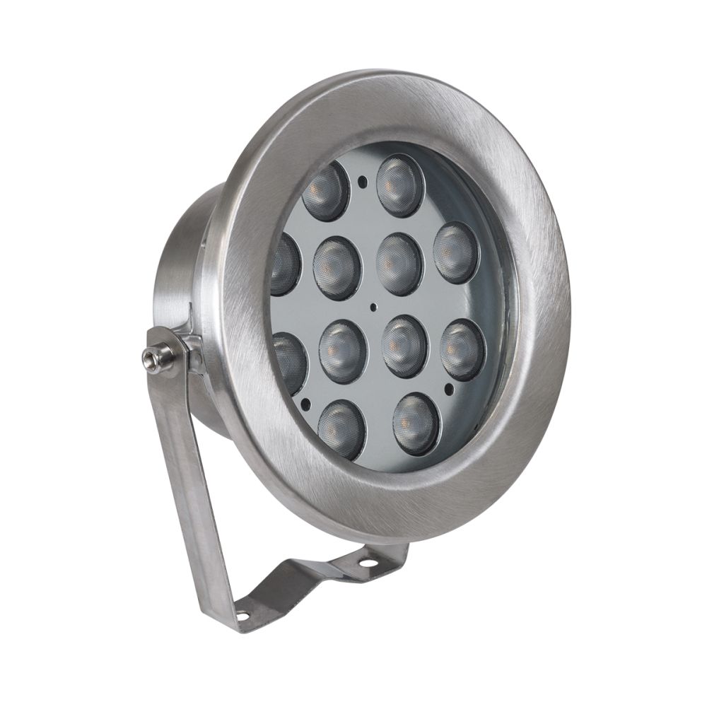 GLOBOSTAR® UNDERWATERJERRY 90424 Υποβρύχιο Επιφανειακό Σποτ για Σιντριβάνια/Πισίνες LED 12W 1200lm 30° DC 24V Αδιάβροχο IP68 Ψυχρό Λευκό 6000K Dimmable - Bridgelux SMD Chip - Ανοξείδωτο Ατσάλι 304 - Μ14.5 x Π7 x Υ19cm - 3 Χρόνια Εγγύηση