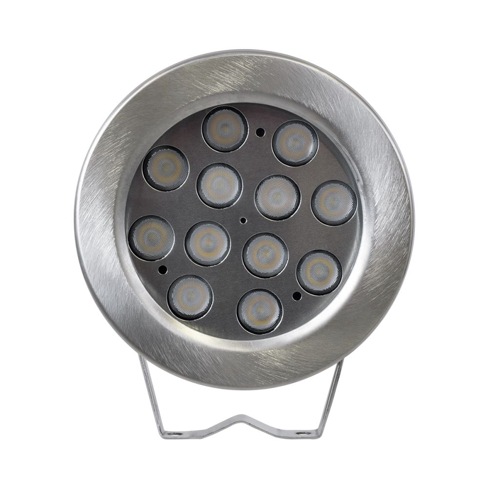 GLOBOSTAR® UNDERWATERJERRY 90424 Υποβρύχιο Επιφανειακό Σποτ για Σιντριβάνια/Πισίνες LED 12W 1200lm 30° DC 24V Αδιάβροχο IP68 Ψυχρό Λευκό 6000K Dimmable - Bridgelux SMD Chip - Ανοξείδωτο Ατσάλι 304 - Μ14.5 x Π7 x Υ19cm - 3 Χρόνια Εγγύηση