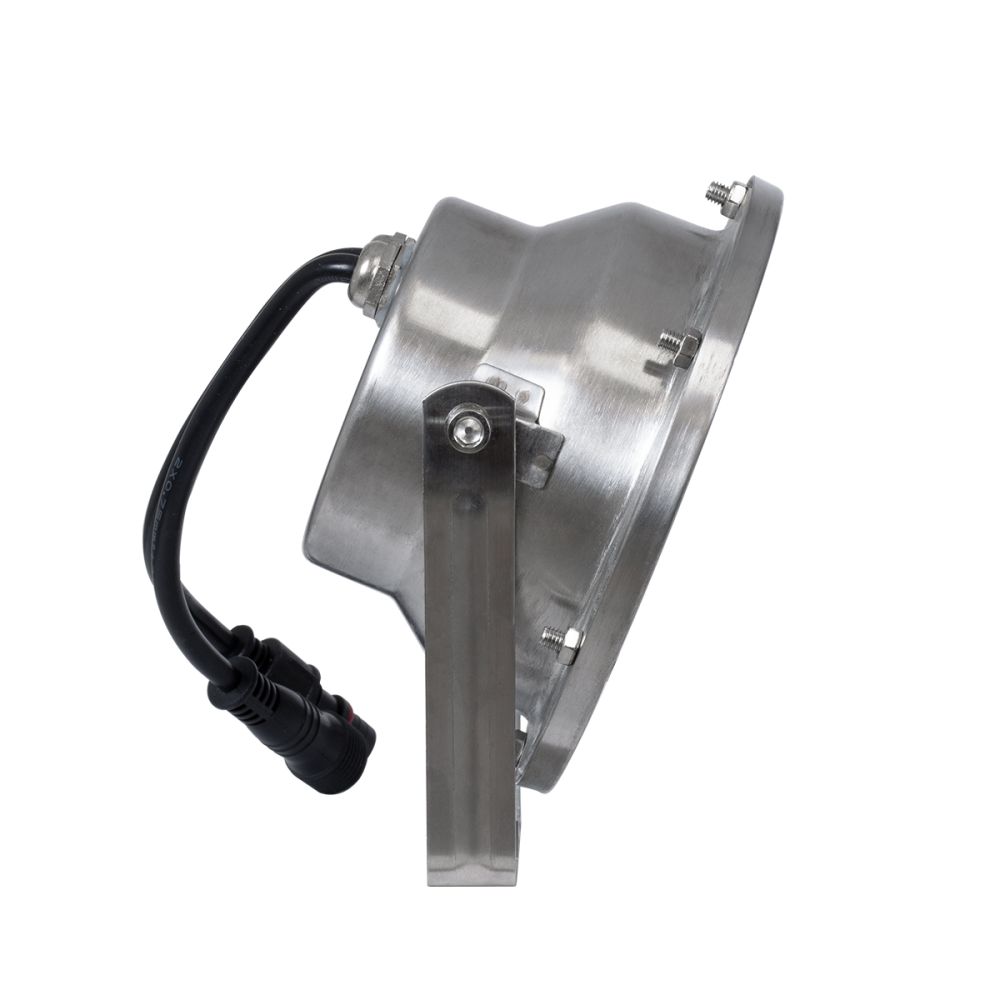 GLOBOSTAR® UNDERWATERJERRY 90425 Υποβρύχιο Επιφανειακό Σποτ για Σιντριβάνια/Πισίνες LED 12W 1200lm 30° DC 24V Αδιάβροχο IP68 Πολύχρωμο RGBW Dimmable DMX512 - Bridgelux SMD Chip - Ανοξείδωτο Ατσάλι 304 - Μ14.5 x Π7 x Υ19cm - 3 Χρόνια Εγγύηση