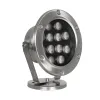 GLOBOSTAR® UNDERWATER-DENIS 90429 Υποβρύχιος Προβολέας Σποτ για Σιντριβάνια/Πισίνες LED 12W 1080lm 30° DC 24V Αδιάβροχο IP68 Θερμό Λευκό 2700K Dimmable - Ανοξείδωτο Ατσάλι 304 - Μ14.5 x Π7 x Υ17cm - 3 Χρόνια Εγγύηση