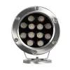 GLOBOSTAR® UNDERWATER-DENIS 90429 Υποβρύχιος Προβολέας Σποτ για Σιντριβάνια/Πισίνες LED 12W 1080lm 30° DC 24V Αδιάβροχο IP68 Θερμό Λευκό 2700K Dimmable - Ανοξείδωτο Ατσάλι 304 - Μ14.5 x Π7 x Υ17cm - 3 Χρόνια Εγγύηση
