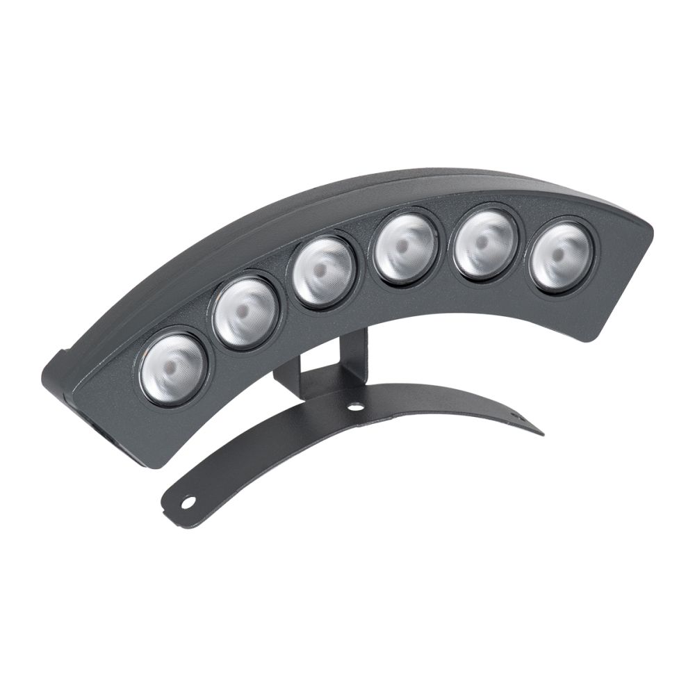 GLOBOSTAR® TREEPLANTE 90456 Κυρτή Μπάρα Φωτισμού Wall Washer για Φυτά - Δέντρα LED 6W 660lm 15° DC 24V Αδιάβροχο IP67 Θερμό Λευκό 2700K Dimmable - Bridgelux SMD Chip - Γκρι Ανθρακί - Μ17.5 x Π4.5 x Υ8cm - 3 Χρόνια Εγγύηση