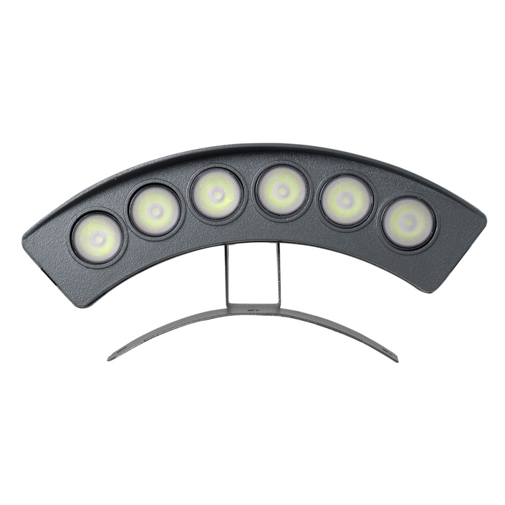 GLOBOSTAR® TREEPLANTE 90458 Κυρτή Μπάρα Φωτισμού Wall Washer για Φυτά - Δέντρα LED 6W 510lm 15° DC 24V Αδιάβροχο IP67 Πράσινο Dimmable - Bridgelux SMD Chip - Γκρι Ανθρακί - Μ17.5 x Π4.5 x Υ8cm - 3 Χρόνια Εγγύηση