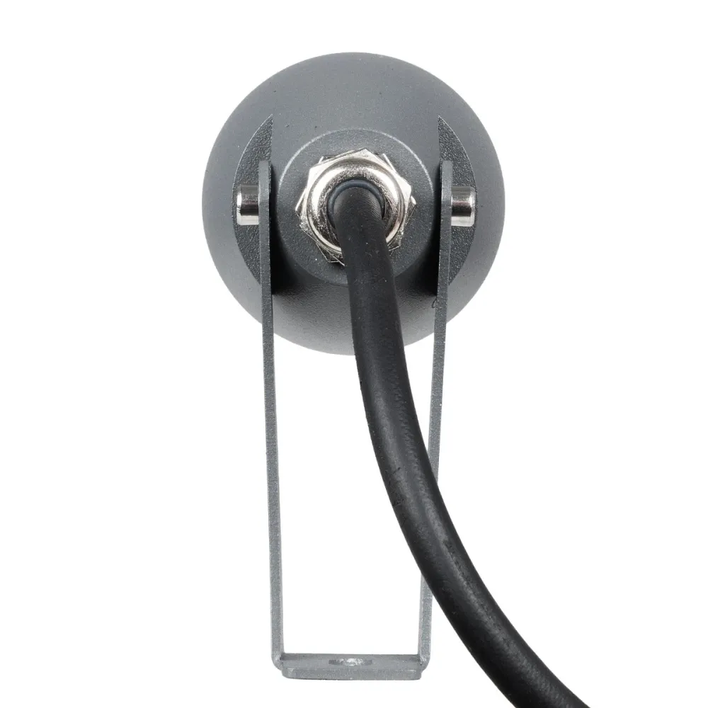 GLOBOSTAR® TREEGAL 90460 Φωτιστικό Σποτ για Φυτά - Δέντρα με Βάση Μπετού & Κορμού LED 3W 315lm 15° DC 24V Αδιάβροχο IP67 Ultra Θερμό Λευκό 2200K Dimmable - Bridgelux SMD Chip - Γκρι Ανθρακί - Μ5 x Π5 x Υ13cm - 3 Χρόνια Εγγύηση