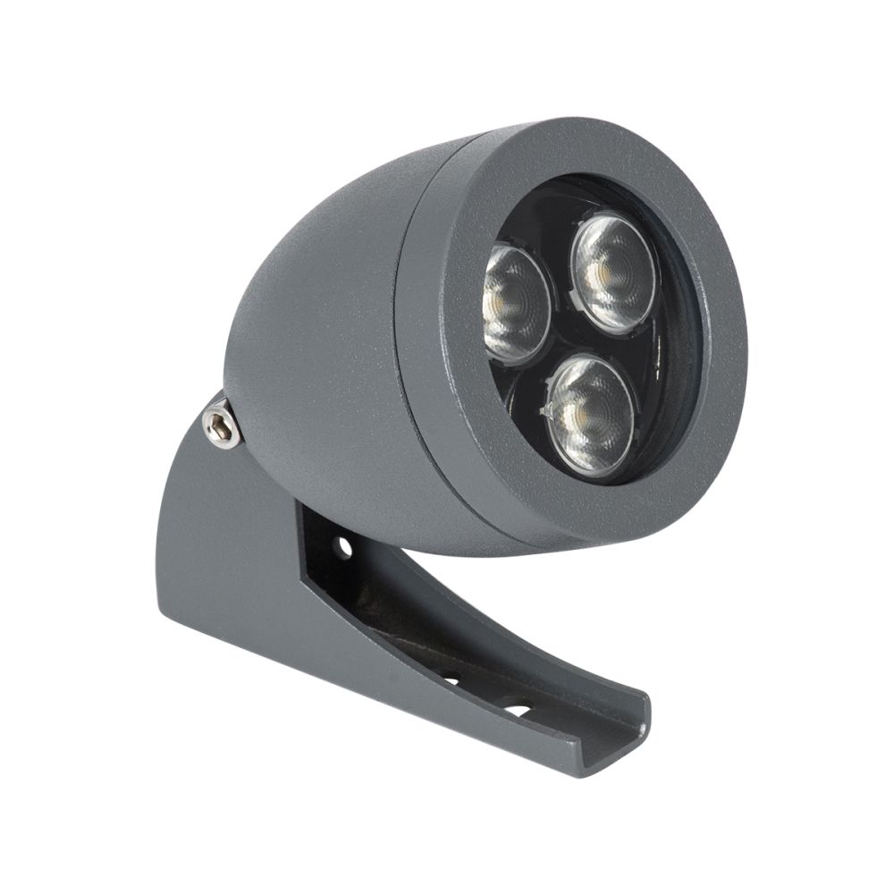 GLOBOSTAR® TREESPO 90465 Φωτιστικό Σποτ για Φυτά - Δέντρα LED 6W 660lm 15° DC 24V Αδιάβροχο IP65 Θερμό Λευκό 2700K Dimmable - Bridgelux SMD Chip - Γκρι Ανθρακί - Μ6.6 x Π9 x Υ12cm - 3 Χρόνια Εγγύηση