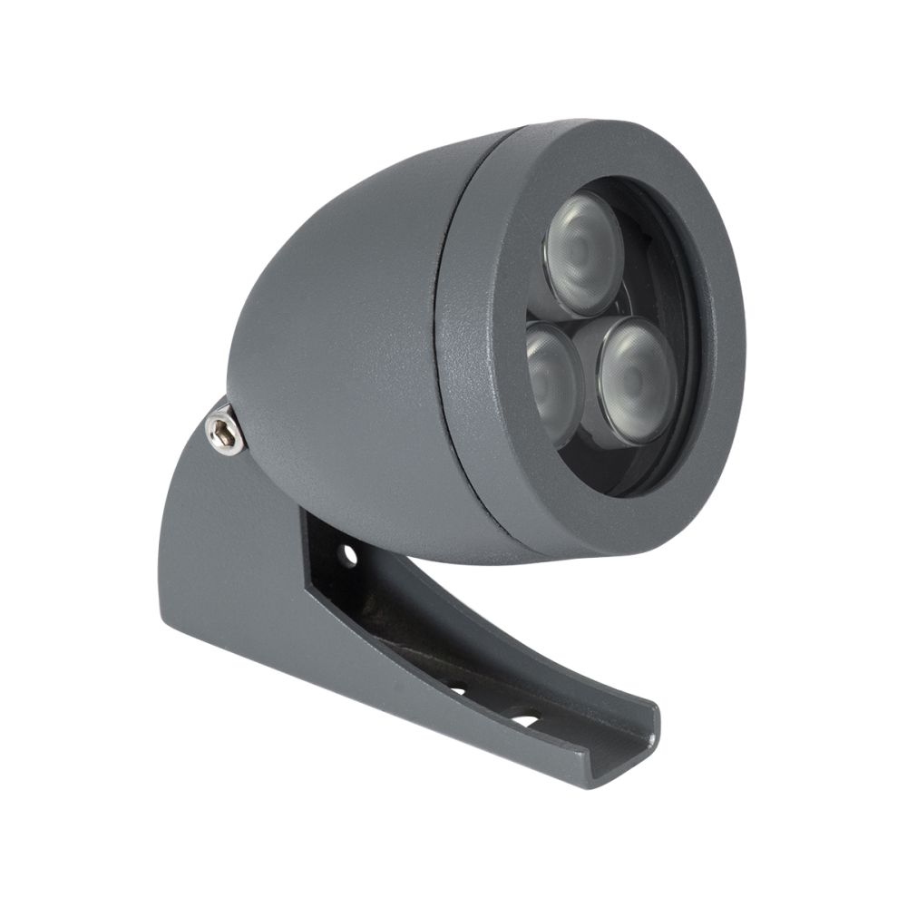 GLOBOSTAR® TREESPO 90467 Φωτιστικό Σποτ για Φυτά - Δέντρα LED 6W 630lm 15° DC 24V Αδιάβροχο IP67 Πολύχρωμο RGBW Dimmable DMX512 - Bridgelux SMD Chip - Γκρι Ανθρακί - Μ6.6 x Π9 x Υ12cm - 3 Χρόνια Εγγύηση