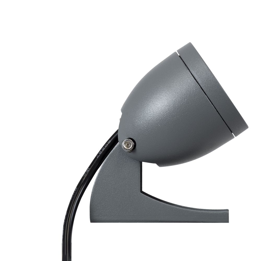 GLOBOSTAR® TREESPO 90467 Φωτιστικό Σποτ για Φυτά - Δέντρα LED 6W 630lm 15° DC 24V Αδιάβροχο IP67 Πολύχρωμο RGBW Dimmable DMX512 - Bridgelux SMD Chip - Γκρι Ανθρακί - Μ6.6 x Π9 x Υ12cm - 3 Χρόνια Εγγύηση