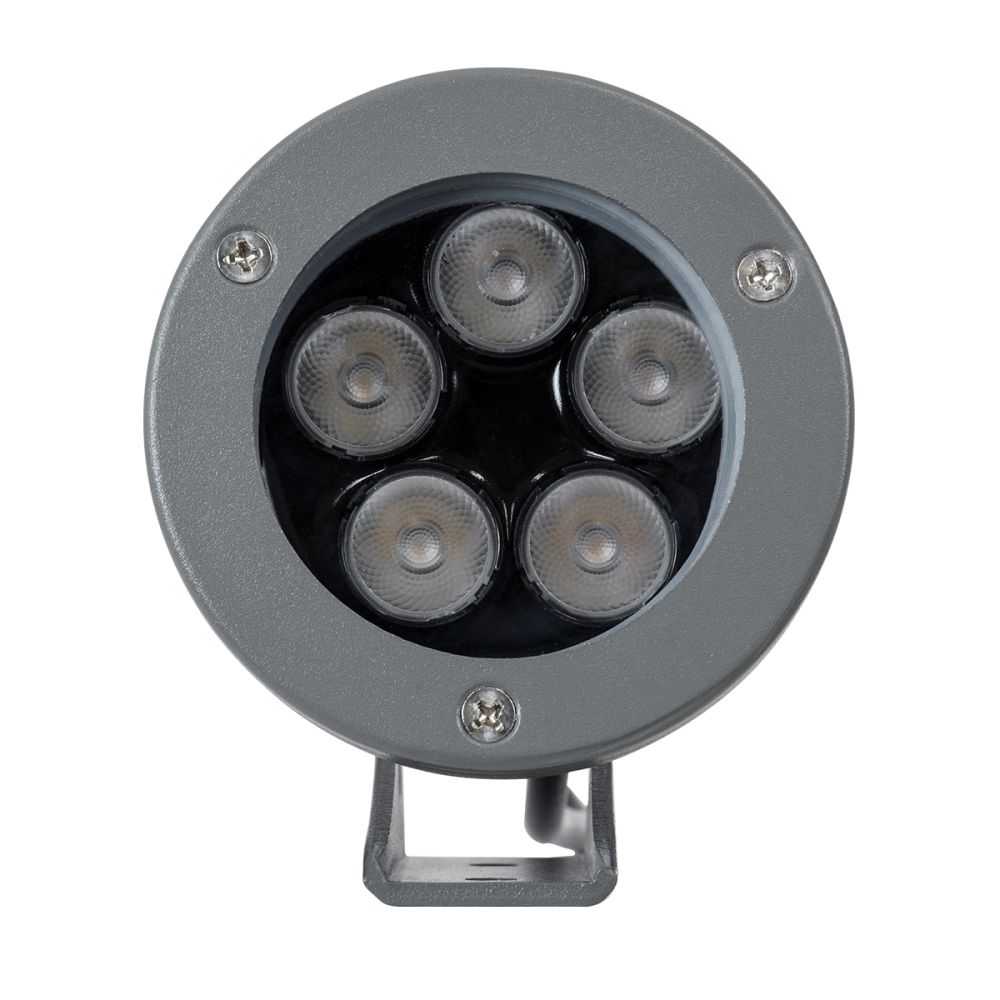 GLOBOSTAR® TREESPO 90469 Φωτιστικό Σποτ για Φυτά - Δέντρα LED 12W 1320lm 15° DC 24V Αδιάβροχο IP65 Θερμό Λευκό 2700K Dimmable - Bridgelux SMD Chip - Γκρι Ανθρακί - Μ9 x Π11 x Υ9cm - 3 Χρόνια Εγγύηση