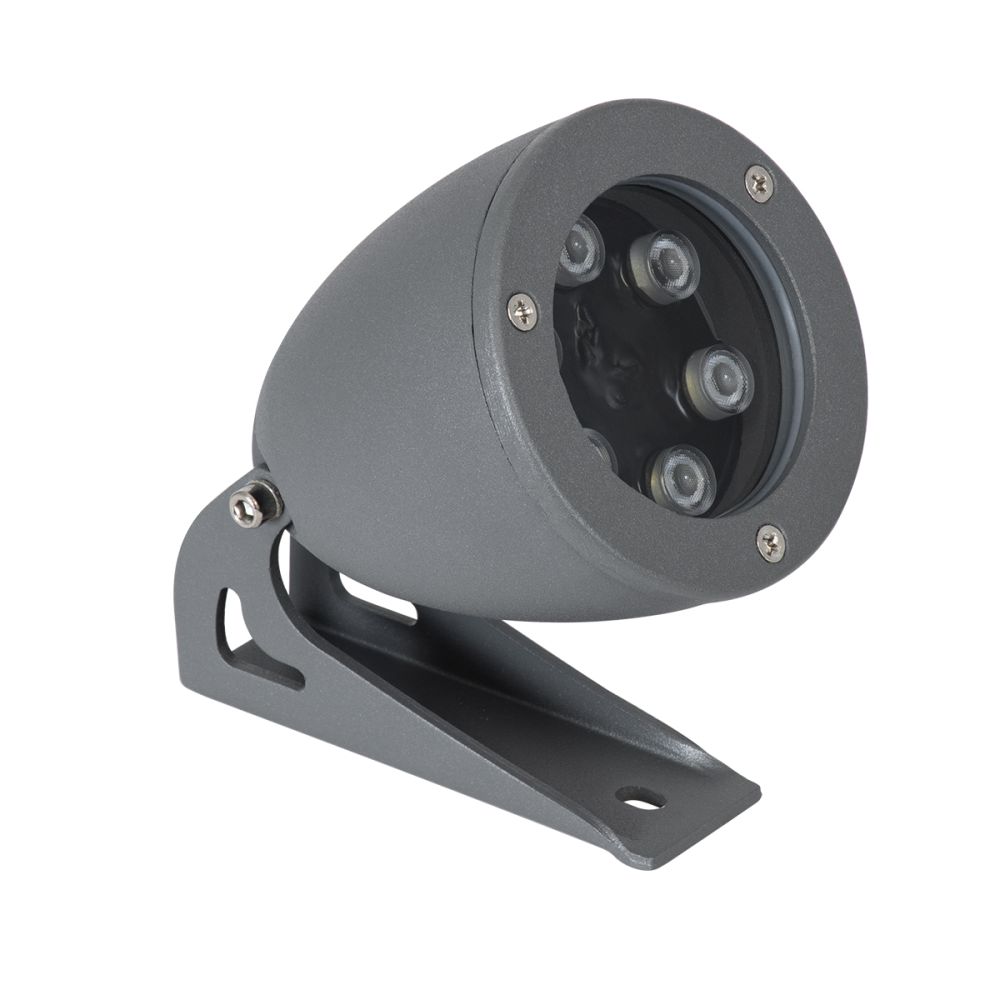 GLOBOSTAR® TREESPO 90471 Φωτιστικό Σποτ για Φυτά - Δέντρα LED 12W 1260lm 15° DC 24V Αδιάβροχο IP67 Πολύχρωμο RGBW Dimmable DMX512 - Bridgelux SMD Chip - Γκρι Ανθρακί - Μ9 x Π11 x Υ9cm - 3 Χρόνια Εγγύηση