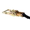 GLOBOSTAR® 90480 Ιμάντας με Καστάνια για Τοποθέτηση Φωτιστικών Σποτ σε κορμό Φυτών & Δέντρων - Μαύρο & Χρυσό - Μ200 x Π7.5 x Υ5cm