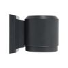 GLOBOSTAR® WALLLIGHT-SONA 90481 Μοντέρνο Φωτιστικό Τοίχου - Απλίκα LED 12W 1080lm 5° DC 24V Αδιάβροχο IP67 Θερμό Λευκό 2700K - CREE COB Chip & TÜV SÜD Driver - Γκρι Ανθρακί Ματ - Μ9.5 x Π13 x Υ11cm - 3 Χρόνια Εγγύηση