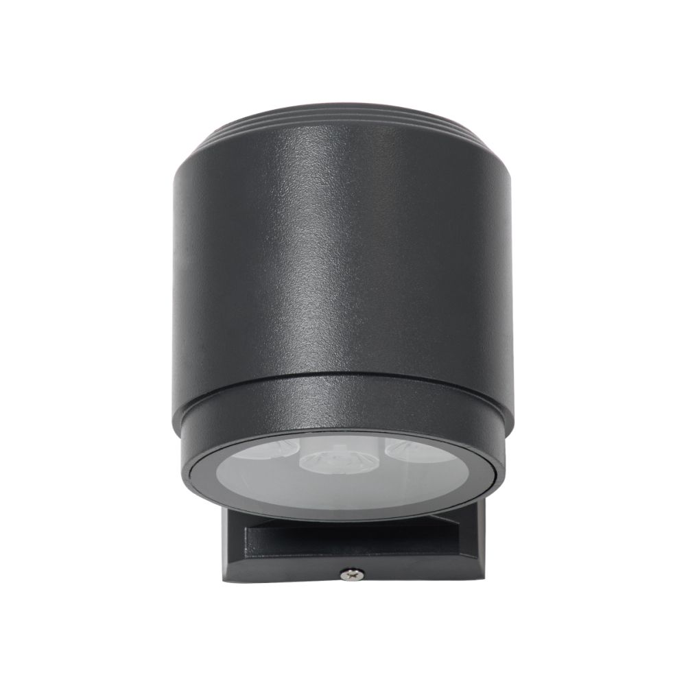 GLOBOSTAR® WALLLIGHT-SONA 90482 Μοντέρνο Φωτιστικό Τοίχου - Απλίκα LED 12W 1140lm 5° DC 24V Αδιάβροχο IP67 Φυσικό Λευκό 4500K - CREE COB Chip & TÜV SÜD Driver - Γκρι Ανθρακί Ματ - Μ9.5 x Π13 x Υ11cm - 3 Χρόνια Εγγύηση