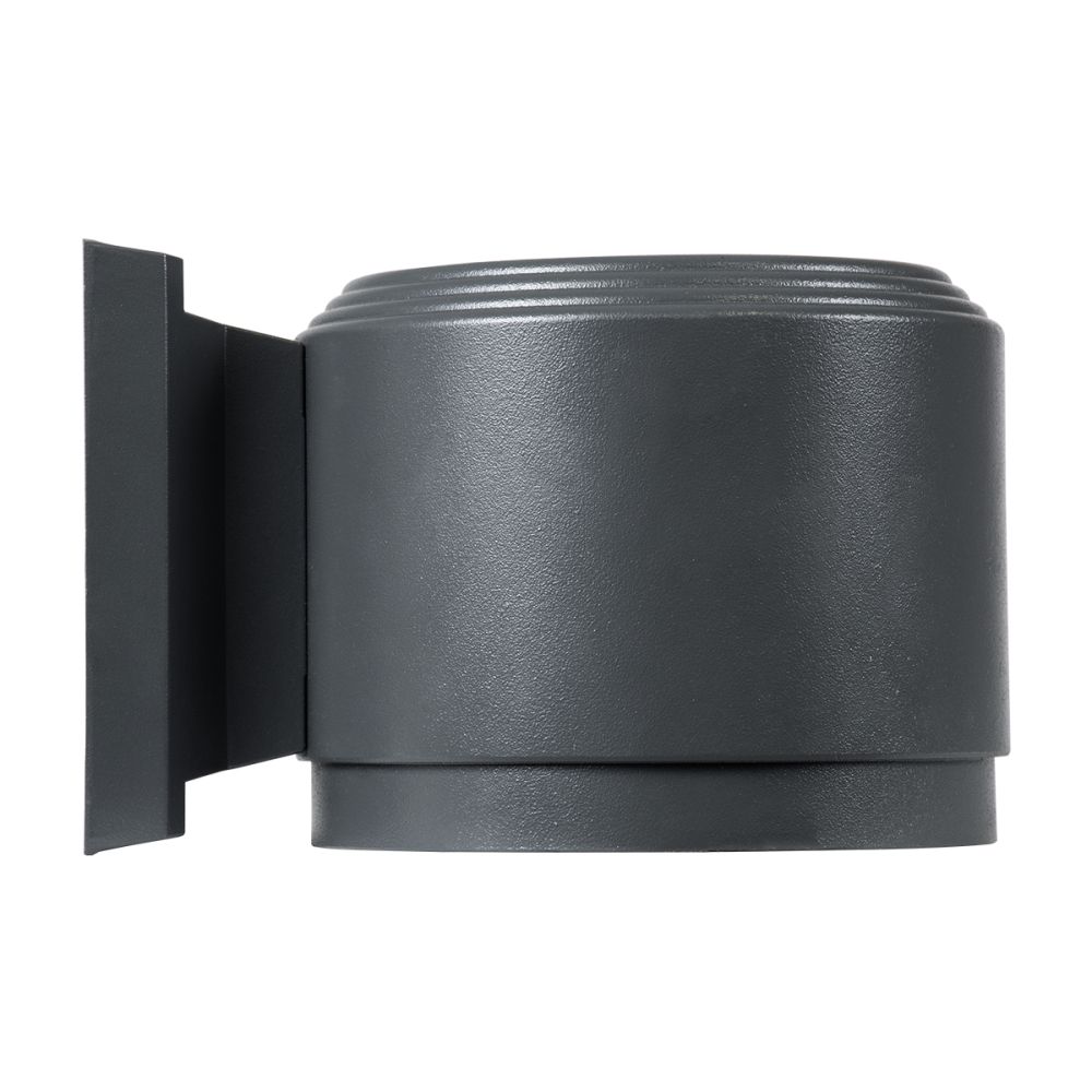 GLOBOSTAR® WALLLIGHT-GONA 90483 Μοντέρνο Φωτιστικό Τοίχου - Απλίκα LED 24W 2160lm 5° DC 24V Αδιάβροχο IP67 Θερμό Λευκό 2700K - CREE COB Chip & TÜV SÜD Driver - Γκρι Ανθρακί Ματ - Μ13 x Π16.5 x Υ5cm - 3 Χρόνια Εγγύηση