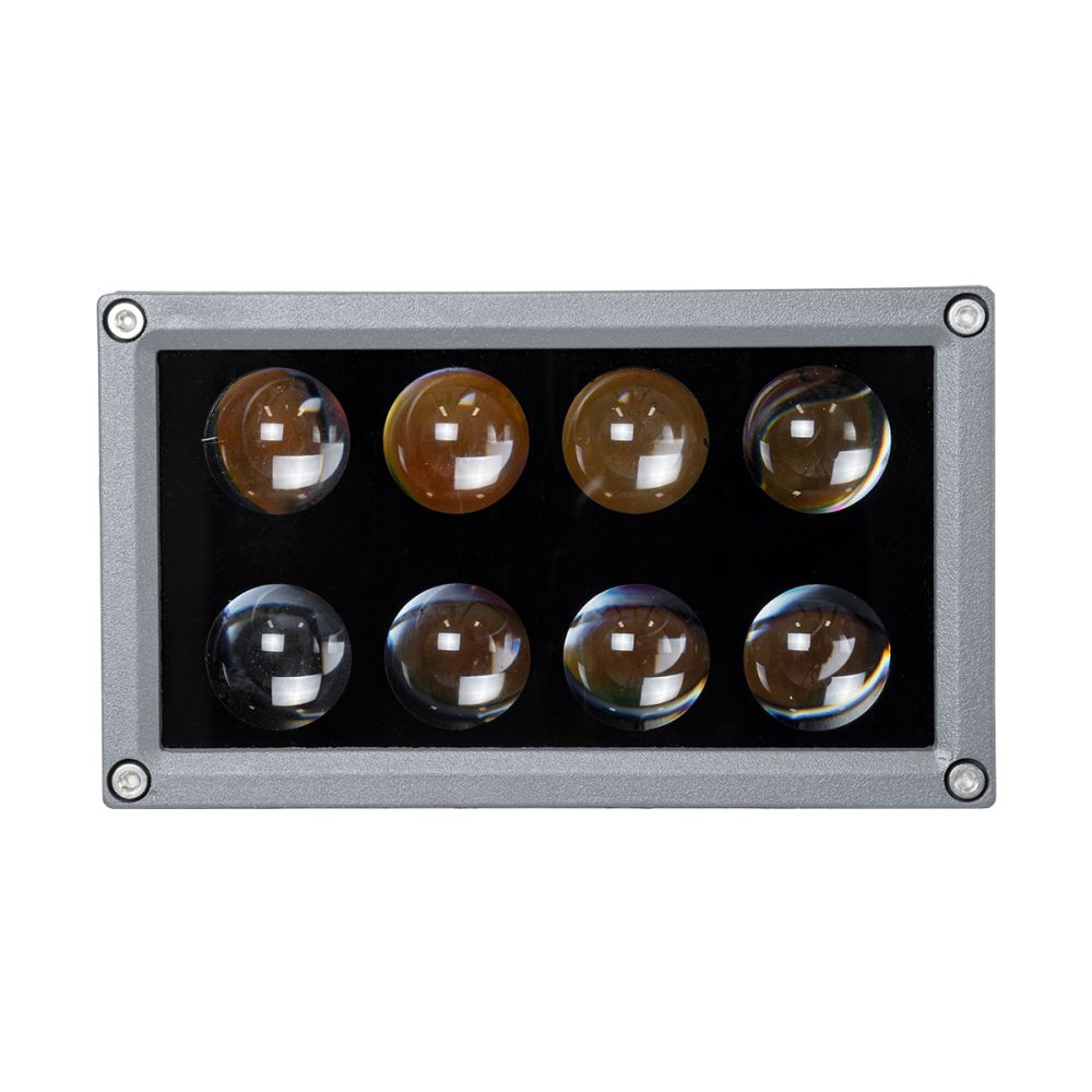 GloboStar® FLOOD-DENA 90485 Επιτοίχιος Προβολέας Wall Washer για Φωτισμό Κτιρίων - Απλίκα & Δαπέδου LED 16W 1440lm 5° DC 24V Αδιάβροχο IP67 Μ15.5 x Π13 x Υ9.1cm Θερμό Λευκό 2700K - Γκρι Ανθρακί - 3 Years Warranty