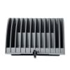 GloboStar® FLOOD-DENA 90487 Επιτοίχιος Προβολέας Wall Washer για Φωτισμό Κτιρίων - Απλίκα & Δαπέδου LED 30W 2700lm 5° DC 24V Αδιάβροχο IP67 Μ18.5 x Π13 x Υ12cm Θερμό Λευκό 2700K - Γκρι Ανθρακί - 3 Years Warranty