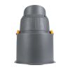 GLOBOSTAR® FLOODSIMA 90493 Κινούμενος Προβολέας Σποτ Wall Washer με Αντιθαμβωτική Γρίλια LED 24W 2160lm 30° DC 24V Αδιάβροχο IP67 Θερμό Λευκό 2700K Dimmable - Bridgelux SMD Chip - Γκρι Ανθρακί - Μ14.5 x Π24.2 x Υ22.5cm - 3 Χρόνια Εγγύηση