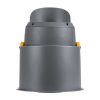 GLOBOSTAR® FLOODSIMA 90495 Κινούμενος Προβολέας Σποτ Wall Washer με Αντιθαμβωτική Γρίλια LED 36W 3240lm 30° DC 24V Αδιάβροχο IP67 Θερμό Λευκό 2700K Dimmable - Bridgelux SMD Chip - Γκρι Ανθρακί - Μ21 x Π26 x Υ27cm - 3 Χρόνια Εγγύηση