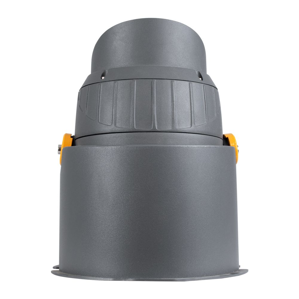 GloboStar® FLOOD-SIMA 90496 Κινούμενος Προβολέας - Σποτ Φωτισμού Wall Washer με Αντιθαμβωτική Γρίλια για Φωτισμό Κτιρίων LED 36W 3060lm 30° DC 24V Αδιάβροχο IP67 Μ21 x Π26 x Υ27cm RGBW DMX512 - Γκρι Ανθρακί - 3 Years Warranty