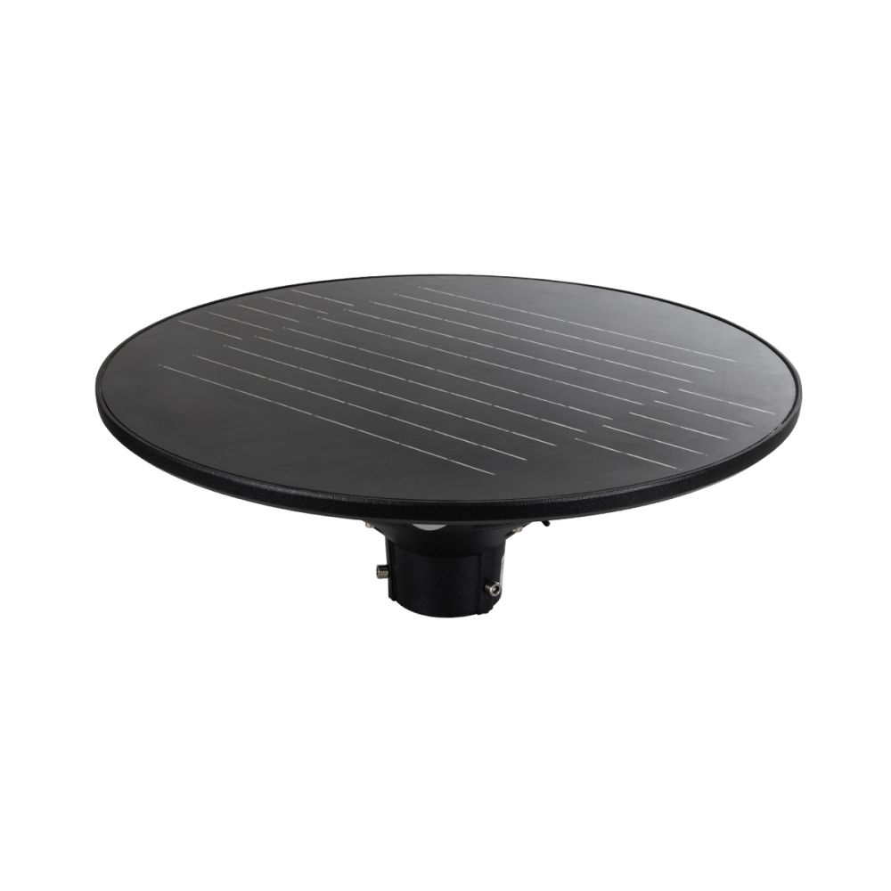GLOBOSTAR® PARK 90501 Φωτιστικό Κεφαλής Post Top Πλατείας/Πάρκου/Κήπου με Ασύρματο Χειριστήριο LED 20W 800lm 120° με Ενσωματωμένο Φωτοβολταϊκό Panel 6V 20W & Επαναφορτιζόμενη Μπαταρία Li-ion 3.2V 25000mAh με Αισθητήρα Κίνησης-Ημέρας-Νύχτας Αδιάβροχο I