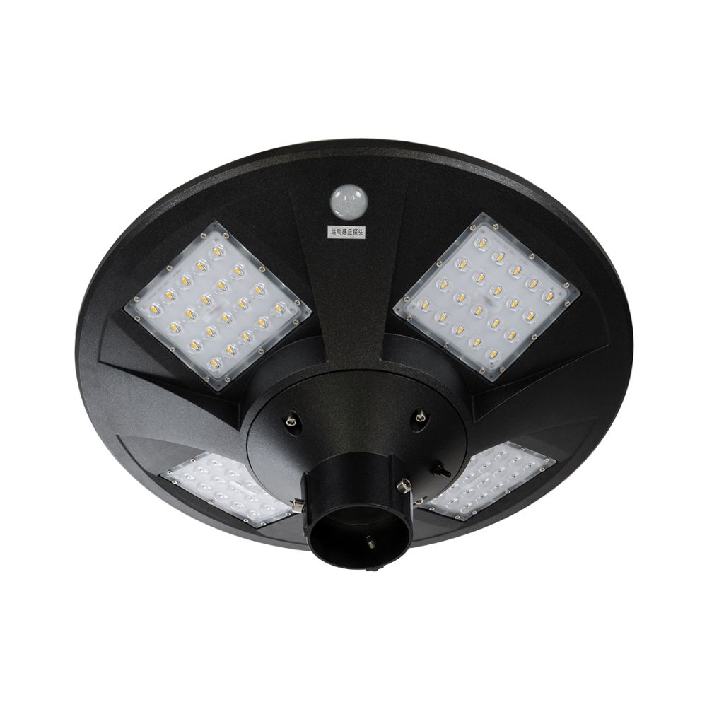 GLOBOSTAR® PARK 90501 Φωτιστικό Κεφαλής Post Top Πλατείας/Πάρκου/Κήπου με Ασύρματο Χειριστήριο LED 20W 800lm 120° με Ενσωματωμένο Φωτοβολταϊκό Panel 6V 20W & Επαναφορτιζόμενη Μπαταρία Li-ion 3.2V 25000mAh με Αισθητήρα Κίνησης-Ημέρας-Νύχτας Αδιάβροχο I