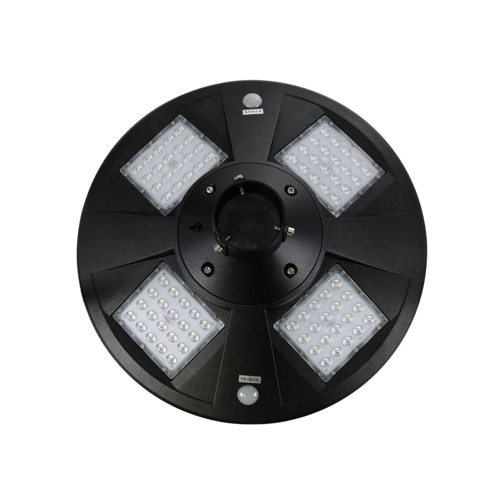 GLOBOSTAR® PARK 90501 Φωτιστικό Κεφαλής Post Top Πλατείας/Πάρκου/Κήπου με Ασύρματο Χειριστήριο LED 20W 800lm 120° με Ενσωματωμένο Φωτοβολταϊκό Panel 6V 20W & Επαναφορτιζόμενη Μπαταρία Li-ion 3.2V 25000mAh με Αισθητήρα Κίνησης-Ημέρας-Νύχτας Αδιάβροχο I
