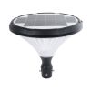 GLOBOSTAR® SOLARIOS 90502 Φωτιστικό Κεφαλής Post Top Πλατείας/Πάρκου/Κήπου LED 40W 2000lm 120° DC 5V με Ενσωματωμένο Φωτοβολταϊκό Panel 6V 12W & Επαναφορτιζόμενη Μπαταρία Li-ion 3.2V 15000mAh με Αισθητήρα Ημέρας-Νύχτας Αδιάβροχο IP65 Ψυχρό Λευκό 6000K