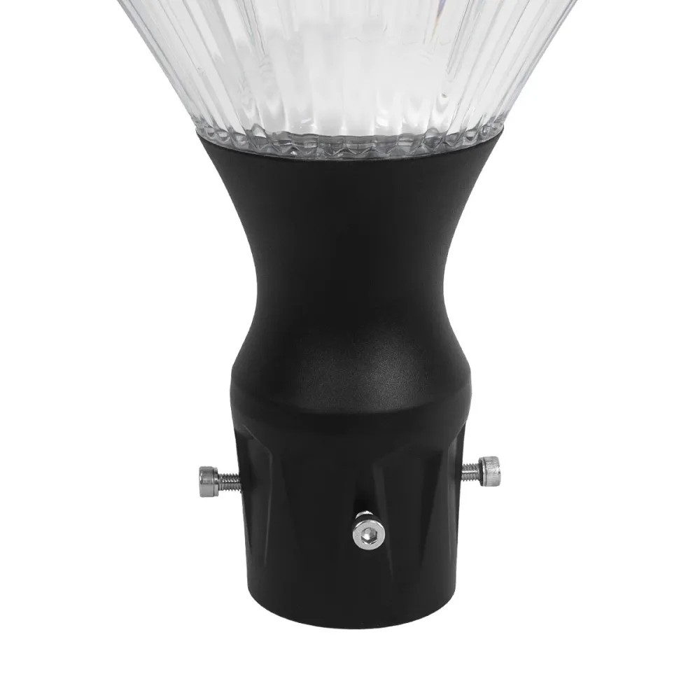 GLOBOSTAR® SQUARE 90503 Φωτιστικό Κεφαλής Post Top Πλατείας/Πάρκου/Κήπου LED 40W 1600lm 120° DC 5V με Ενσωματωμένο Φωτοβολταϊκό Panel 5V 25W & Επαναφορτιζόμενη Μπαταρία Li-ion 3.2V 30000mAh με Αισθητήρα Κίνησης-Ημέρας-Νύχτας Αδιάβροχο IP65 Θερμό Λευκό