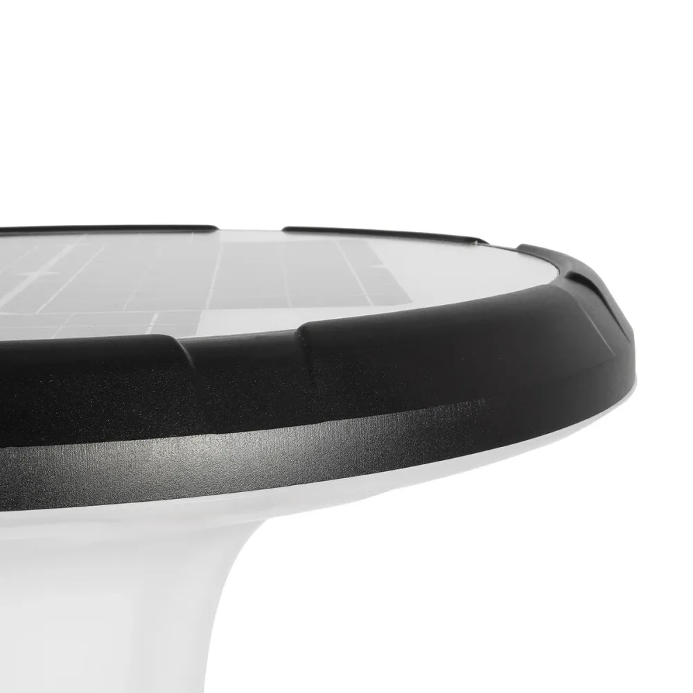 Globostar® SQUARE 90504 Φωτιστικό Κεφαλής Post Top Πλατείας/Πάρκου/Κήπου LED 25W 1000lm με Ανιχνευτή Κίνησης και Αισθητήρα Νυχτός IP65 Ψυχρό Λευκό 6000K - 2 Χρόνια Εγγύηση