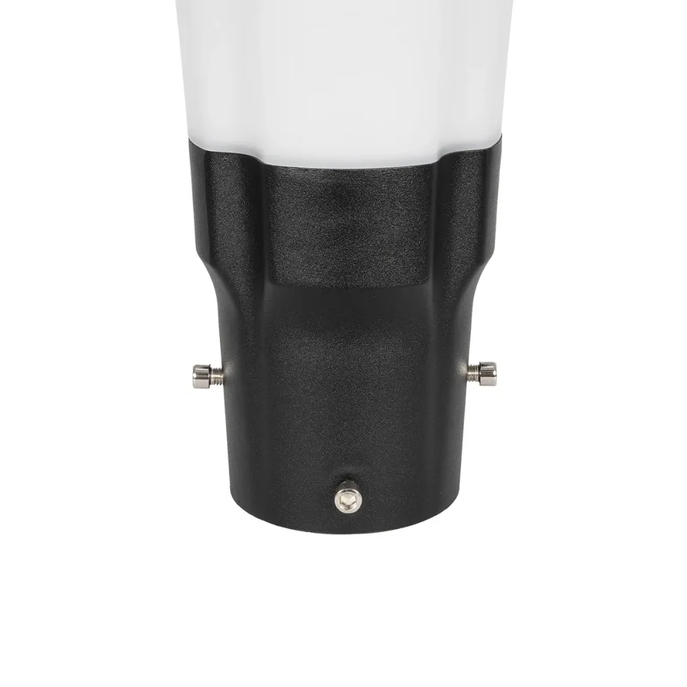 Globostar® SQUARE 90504 Φωτιστικό Κεφαλής Post Top Πλατείας/Πάρκου/Κήπου LED 25W 1000lm με Ανιχνευτή Κίνησης και Αισθητήρα Νυχτός IP65 Ψυχρό Λευκό 6000K - 2 Χρόνια Εγγύηση