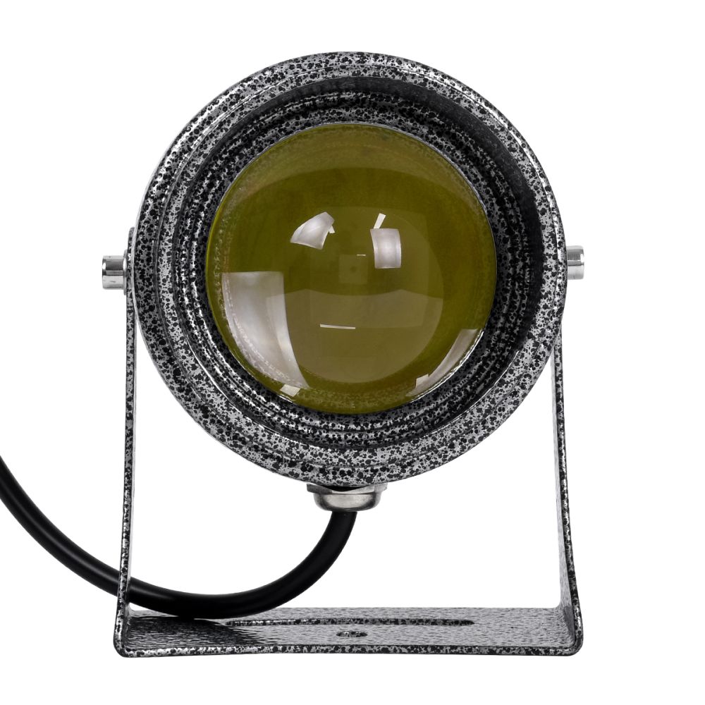 GloboStar® SPOT-XENIA 90509 Σποτ Φωτισμου Wall Washer LED 16W 1600lm 3° DC 24V Αδιάβροχο IP65 Φ9 x Υ12cm Ψυχρό Λευκό 6000K Dimmable - Σφυρήλατο Γκρι - 3 Years Warranty